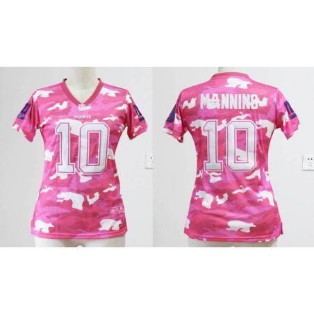 [Pink Camo] MANNING NY-Giant #10 Womens Football Jersey - Eli Manning Womens Football Jersey_Free Shipping