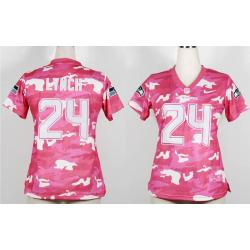 [Pink Camo] LYNCH Seattle #24 Womens Football Jersey - Marshawn Lynch Womens Football Jersey_Free Shipping