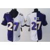 [Split] RICE Baltimore #27 Womens Football Jersey - Ray Rice Womens Football Jersey (Purple-White)_Free Shipping