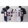 [Split] BRADY New England #12 Womens Football Jersey - Tom Brady Womens Football Jersey (Blue-White)_Free Shipping