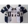 [Split] TE'O San Diego #50 Womens Football Jersey - Manti TE'O Womens Football Jersey (Navy Blue-White)_Free Shipping