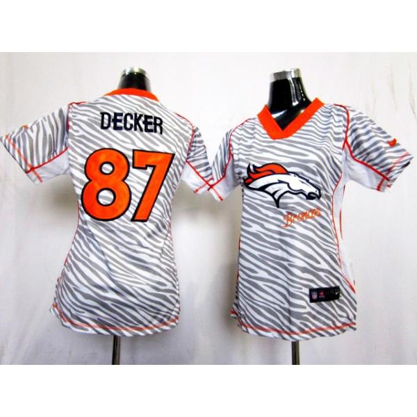 [Zebra Fashion] DECKER Denver #87 Womens Football Jersey - Eric Decker Womens Football Jersey_Free Shipping