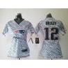 [Zebra Fashion] BRADY New England #12 Womens Football Jersey - Tom Brady Womens Football Jersey_Free Shipping