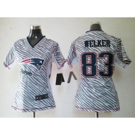 [Zebra Fashion] WELKER New England #83 Womens Football Jersey - Wes Welker Womens Football Jersey_Free Shipping