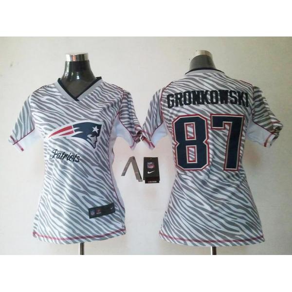 [Zebra Fashion] GRONKOWSKI New England #87 Womens Football Jersey - Rob Gronkowski Womens Football Jersey_Free Shipping