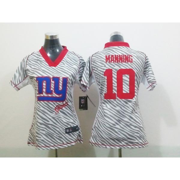 [Zebra Fashion] MANNING NY-Giant #10 Womens Football Jersey - Eli Manning Womens Football Jersey_Free Shipping