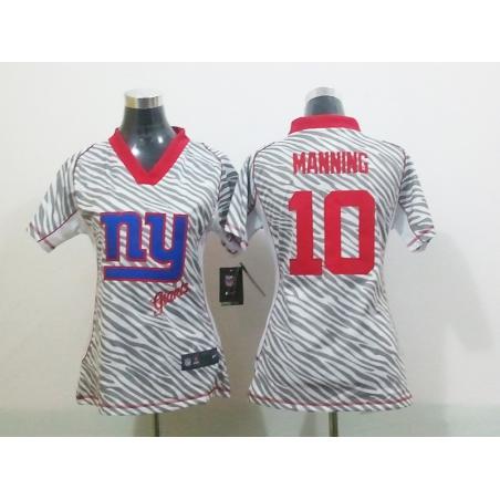 [Zebra Fashion] MANNING NY-Giant #10 Womens Football Jersey - Eli Manning Womens Football Jersey_Free Shipping