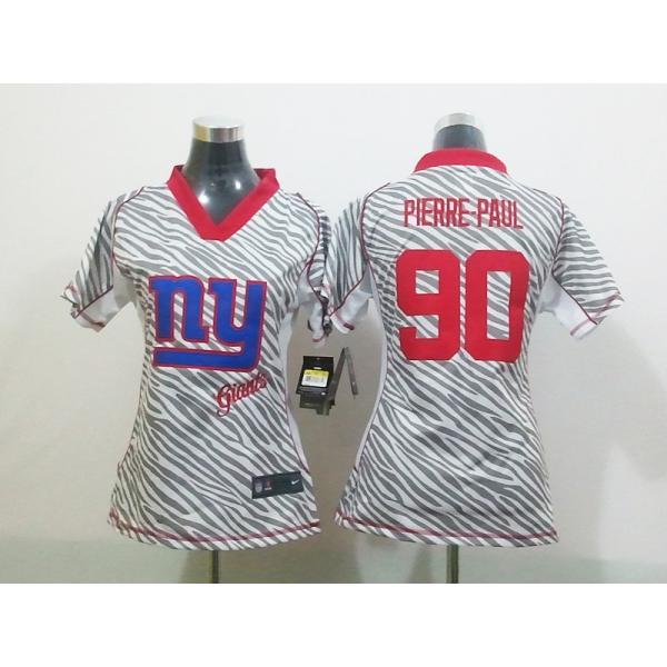 [Zebra Fashion] PIERRE-PAUL NY-Giant #90 Womens Football Jersey - Jason Pierre-Paul Womens Football Jersey_Free Shipping