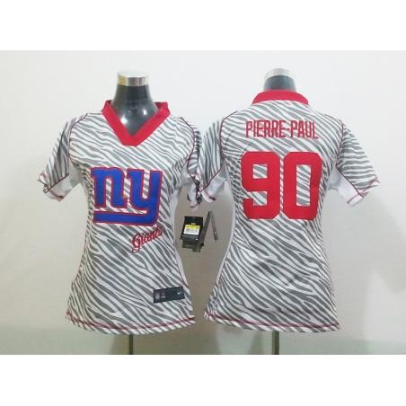 [Zebra Fashion] PIERRE-PAUL NY-Giant #90 Womens Football Jersey - Jason Pierre-Paul Womens Football Jersey_Free Shipping