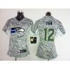 [Zebra Fashion] FAN Seattle #12 Womens Football Jersey - FAN Womens Football Jersey_Free Shipping