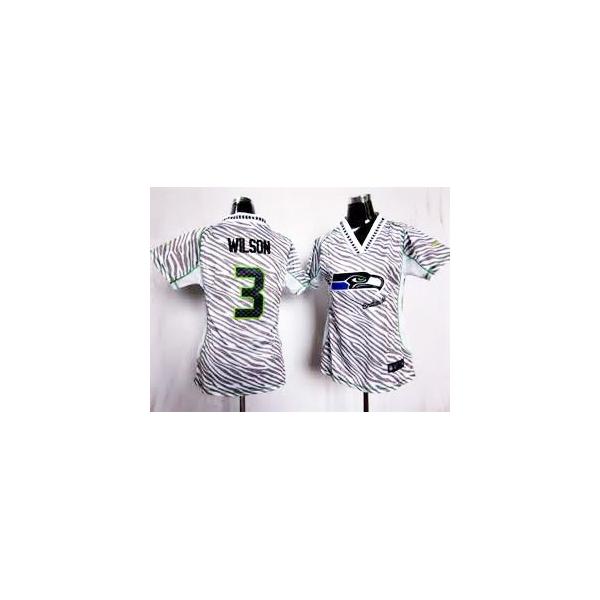 [Zebra Fashion] WILSON Seattle #3 Womens Football Jersey - Russell Wilson Womens Football Jersey_Free Shipping