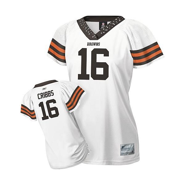 [Field Flirt Fashion I]Cleveland 16 Joshua Cribbs womens jersey Free shipping