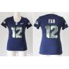 [Handwork Sequin Lettering]FAN Seattle #12 Womens Football Jersey - 12th Fan Womens Football Jersey (Blue)