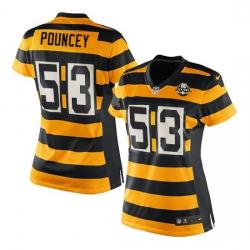 [Limited]POUNCEY Pittsburgh #53 Womens Football Jersey - Maurkice Pouncey Womens Football Jersey (80th throwback)