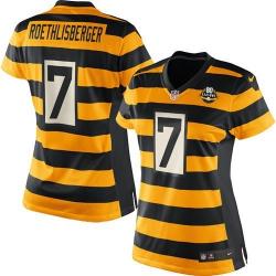 [Limited]ROETHLISBERGER Pittsburgh #7 Womens Football Jersey - Ben Roethlisberger Womens Football Jersey (80th throwback)