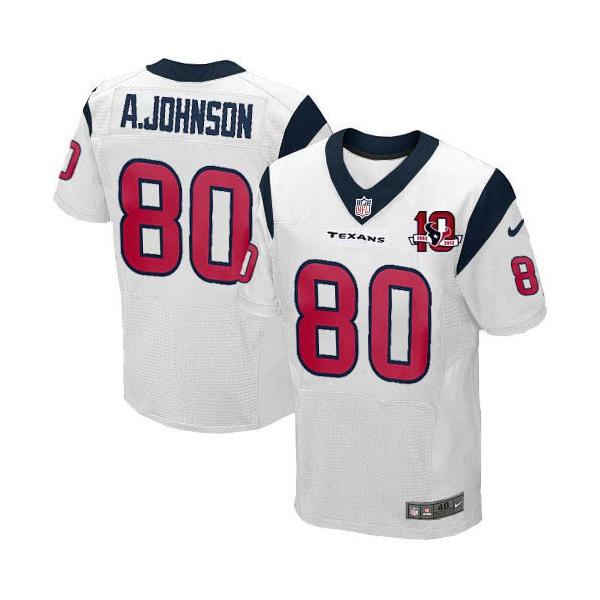 [Elite] Andre Johnson Football Jersey -Houston #80 Jersey(White 10 ...
