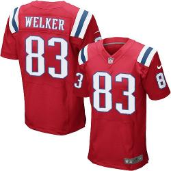 [Elite] Wes Welker Football Jersey -New England #83 Football Jersey(Red)
