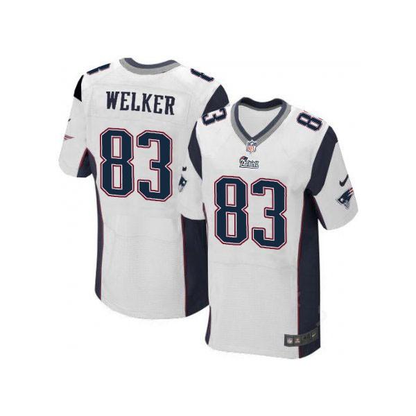 [Elite] Wes Welker Football Jersey -New England #83 Football Jersey(White)