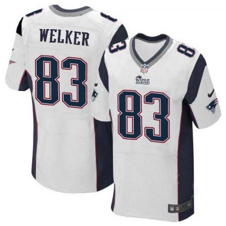 [Elite] Wes Welker Football Jersey -New England #83 Football Jersey(White)