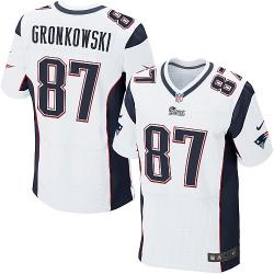 [Elite] Rob Gronkowski Football Jersey -New England #87 Football Jersey(White)