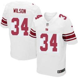 [Elite] David Wilson Football Jersey -NY-G #34 Football Jersey(White)