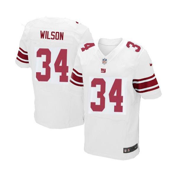 [Elite] David Wilson Football Jersey -NY-G #34 Football Jersey(White)