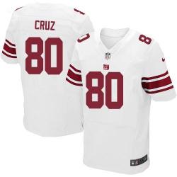 [Elite] Victor Cruz Football Jersey -NY-G #80 Football Jersey(White)