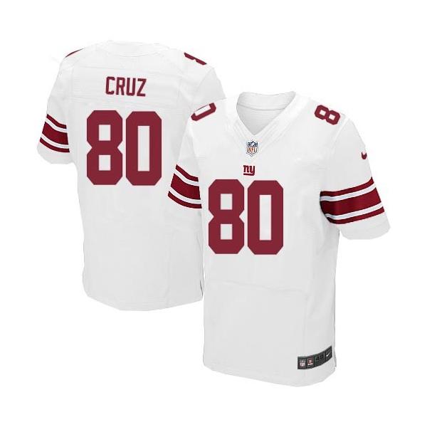 [Elite] Victor Cruz Football Jersey -NY-G #80 Football Jersey(White)