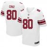 [Elite] Victor Cruz Football Jersey -NY-G #80 Football Jersey(White)