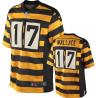 [Elite] Mike Wallace Football Jersey -Pittsburgh #17 Football Jersey(Yellow 80 Seasons)