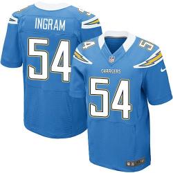 [Elite] Melvin Ingram Football Jersey -San Diego #54 Football Jersey(Light Blue)