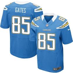 [Elite] Antonio Gates Football Jersey -San Diego #85 Football Jersey(Light Blue)