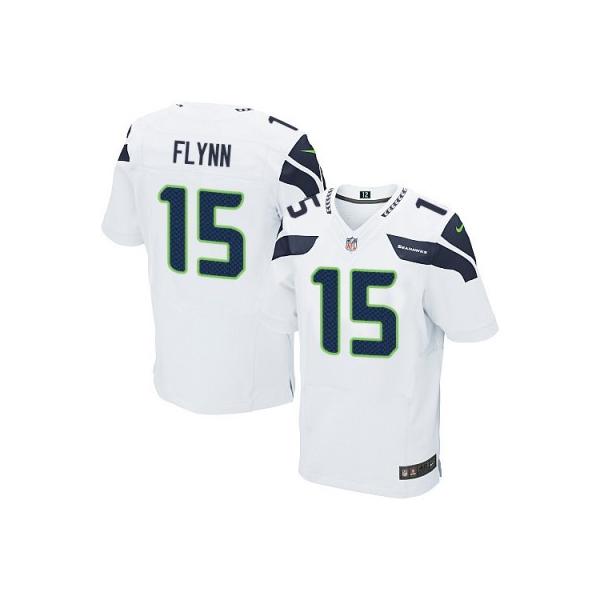 [Elite] Matt Flynn Football Jersey -Seattle #15 Football Jersey(White)