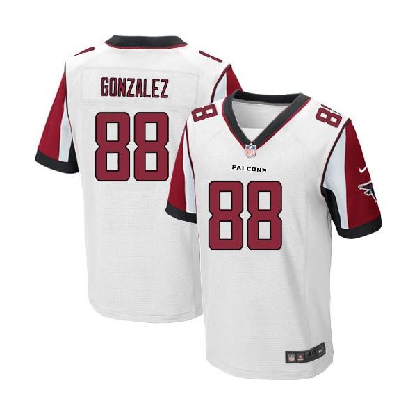 [Elite] Gonzalez Atlanta Football Team Jersey -Atlanta #88 Tony Gonzalez Jersey (White)