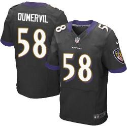 [Elite] Dumervil Baltimore Football Team Jersey -Baltimore #58 Elvis Dumervil Jersey (Black)