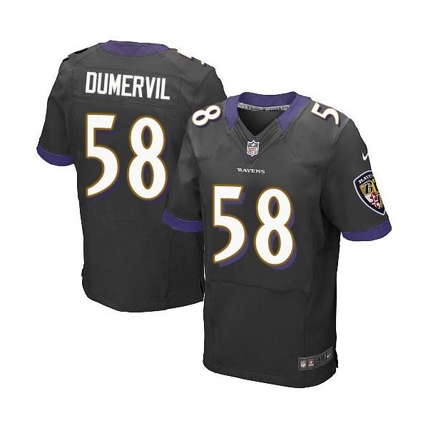 [Elite] Dumervil Baltimore Football Team Jersey -Baltimore #58 Elvis Dumervil Jersey (Black)