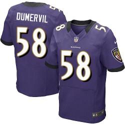 [Elite] Dumervil Baltimore Football Team Jersey -Baltimore #58 Elvis Dumervil Jersey (Purple)