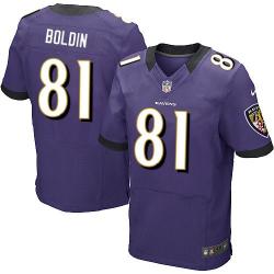 [Elite] Boldin Baltimore Football Team Jersey -Baltimore #81 Anquan Boldin Jersey (Purple)