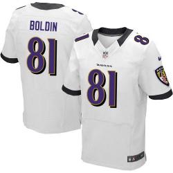 [Elite] Boldin Baltimore Football Team Jersey -Baltimore #81 Anquan Boldin Jersey (White)