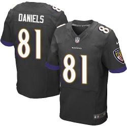 [Elite] Daniels Baltimore Football Team Jersey -Baltimore #81 Owen Daniels Jersey (Black)