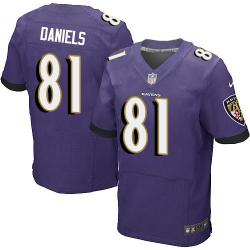 [Elite] Daniels Baltimore Football Team Jersey -Baltimore #81 Owen Daniels Jersey (Purple)