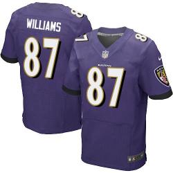[Elite] Williams Baltimore Football Team Jersey -Baltimore #87 Maxx Williams Jersey (Purple)