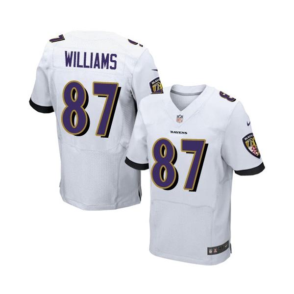 [Elite] Williams Baltimore Football Team Jersey -Baltimore #87 Maxx Williams Jersey (White)