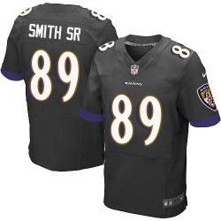 [Elite] Smith SR Baltimore Football Team Jersey -Baltimore #89 Steve Smith SR Jersey (Black)