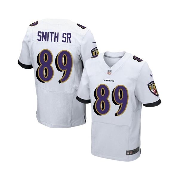 [Elite] Smith SR Baltimore Football Team Jersey -Baltimore #89 Steve Smith SR Jersey (White)