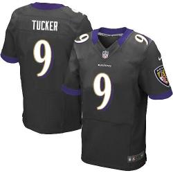 [Elite] Tucker Baltimore Football Team Jersey -Baltimore #9 Justin Tucker Jersey (Black)