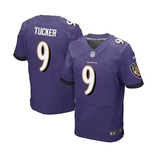 [Elite] Tucker Baltimore Football Team Jersey -Baltimore #9 Justin Tucker Jersey (Purple)