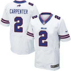[Elite] Carpenter Buffalo Football Team Jersey -Buffalo #2 Dan Carpenter Jersey (White)