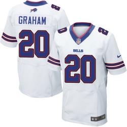 [Elite] Graham Buffalo Football Team Jersey -Buffalo #20 Corey Graham Jersey (White)