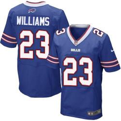 [Elite] Williams Buffalo Football Team Jersey -Buffalo #23 Aaron Williams Jersey (Blue)